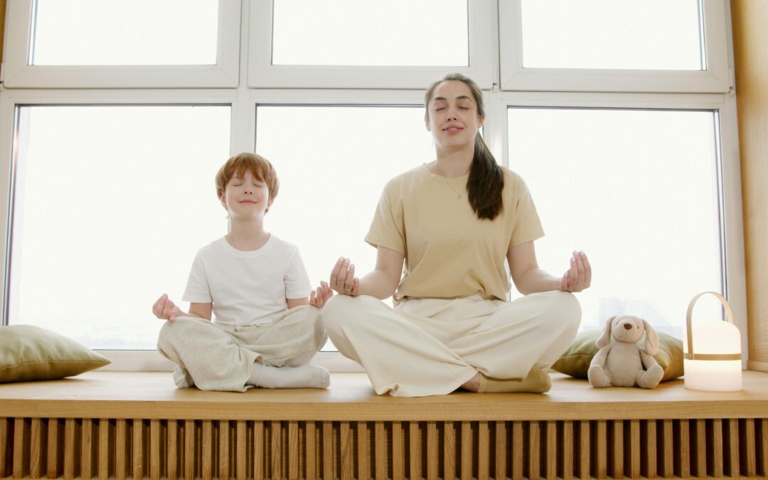 Modern mother at home peaceful reflection